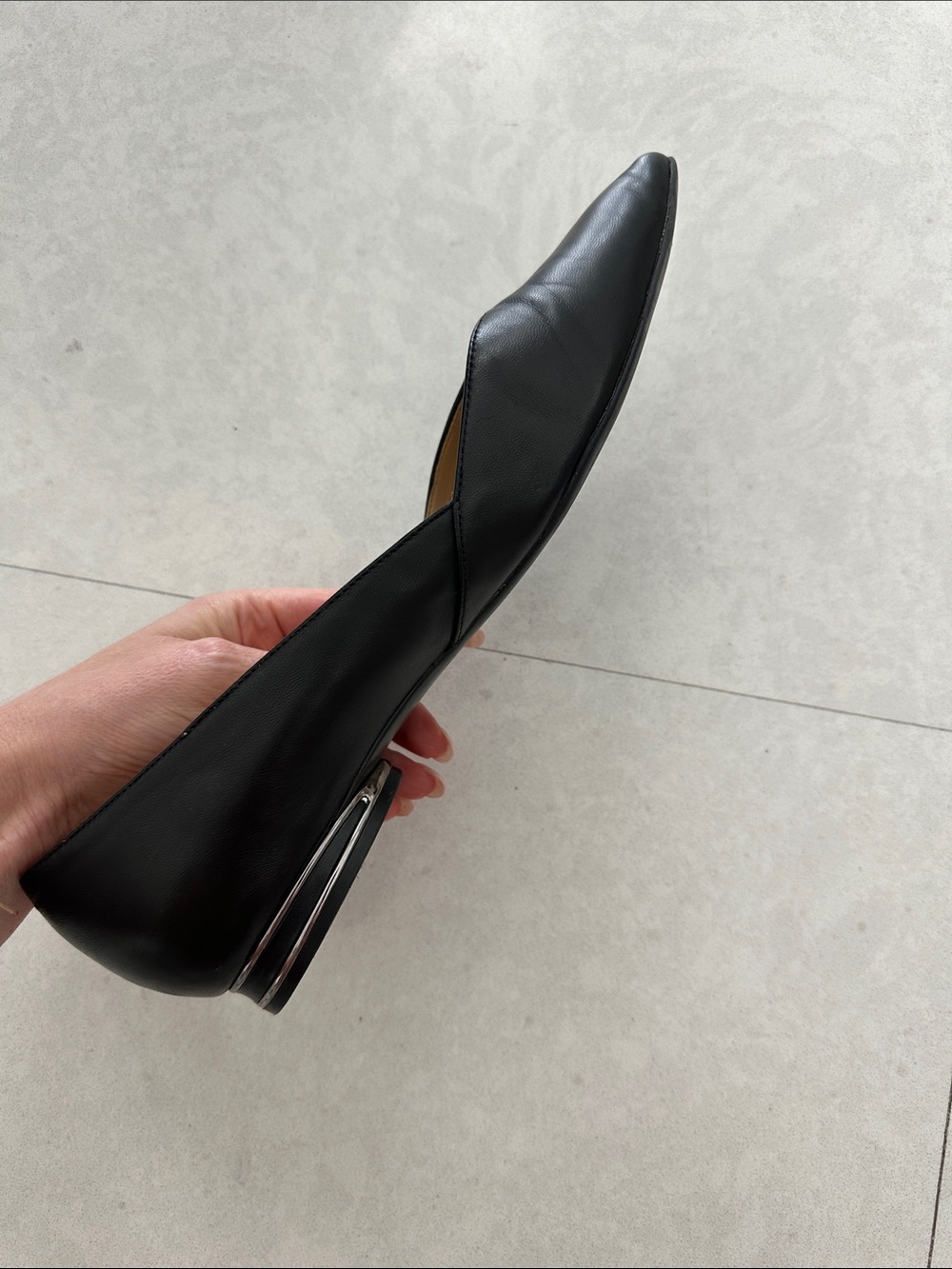 Naturalizer Black Pointed Toe Slip-On Flats - Picture 3 of 3